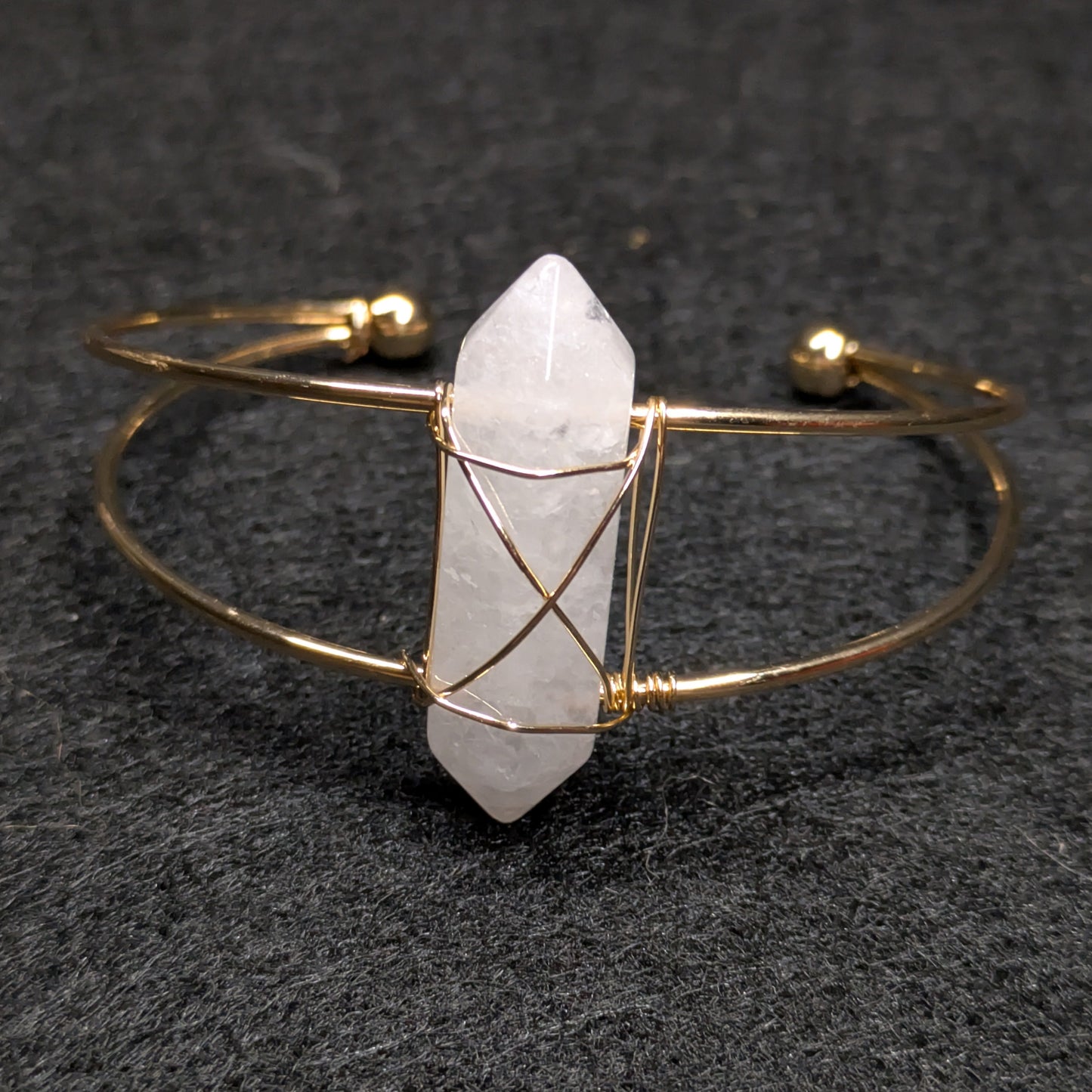 Clear Quartz Natural Crystal Bracelet - Adjustable