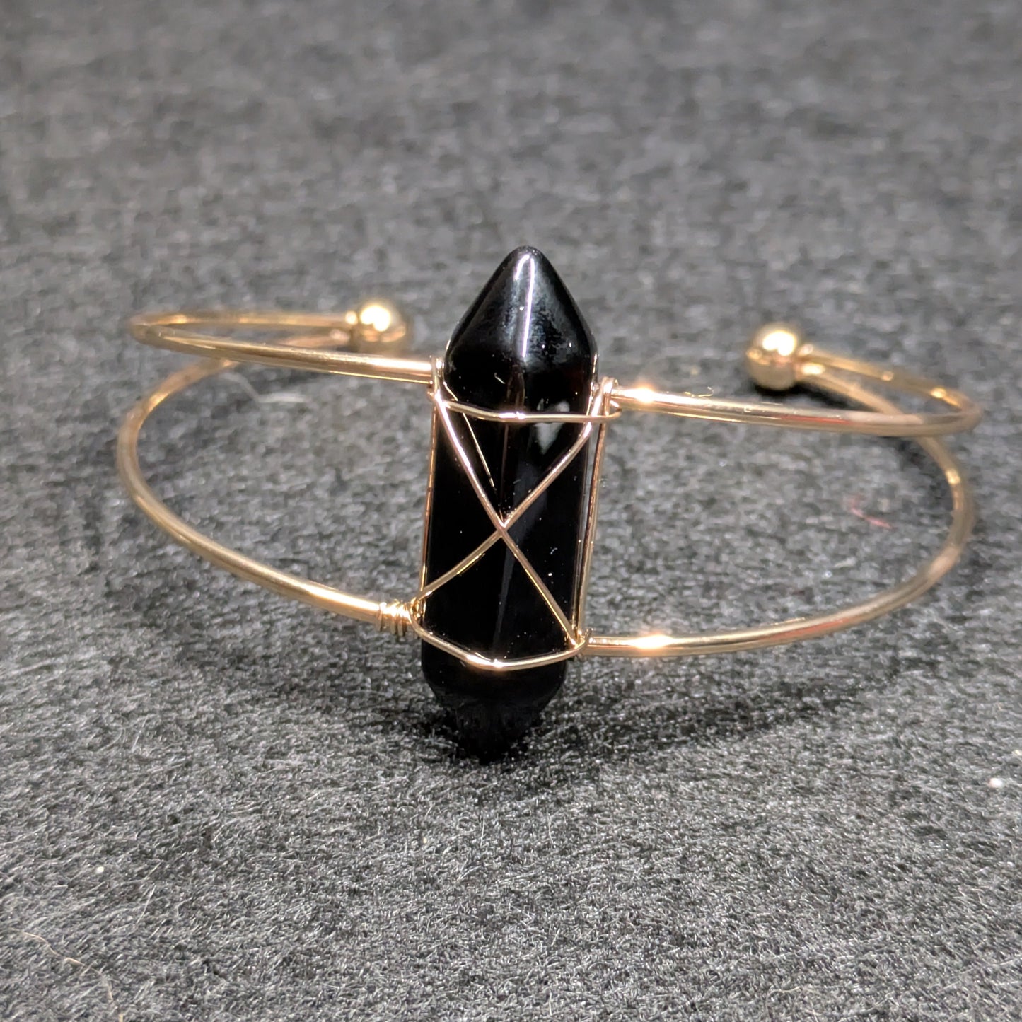 Obsidian Natural Crystal Bracelet - Adjustable