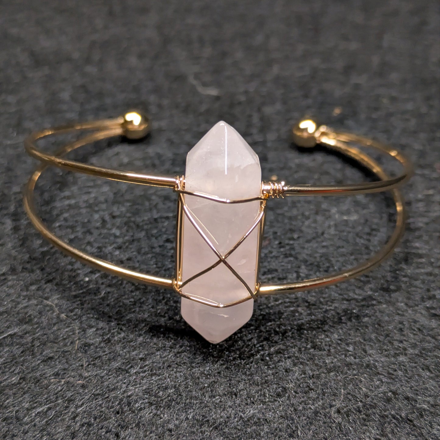 Rose Quartz Natural Crystal - Adjustable