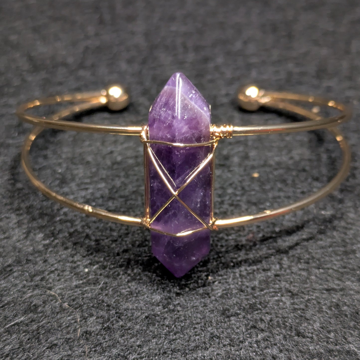 Amethyst Natural Crystal Bracelet - Adjustable