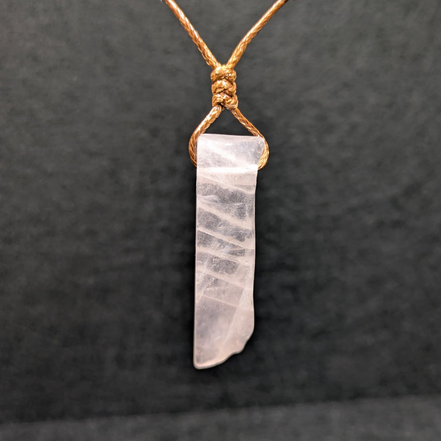 Rose Quartz Adjustable Crystal Necklace