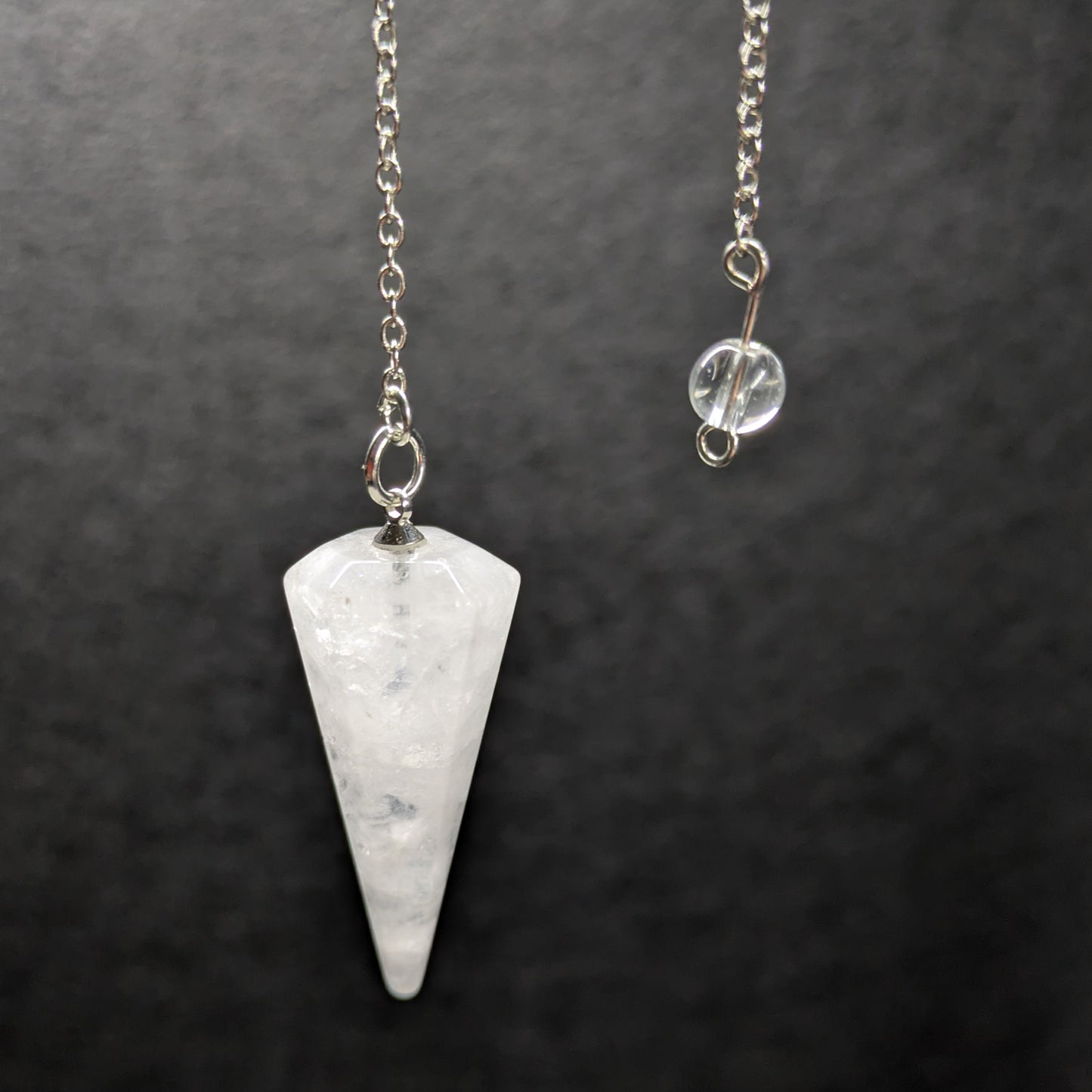 Clear Quartz Polished Crystal Pendulum (8")