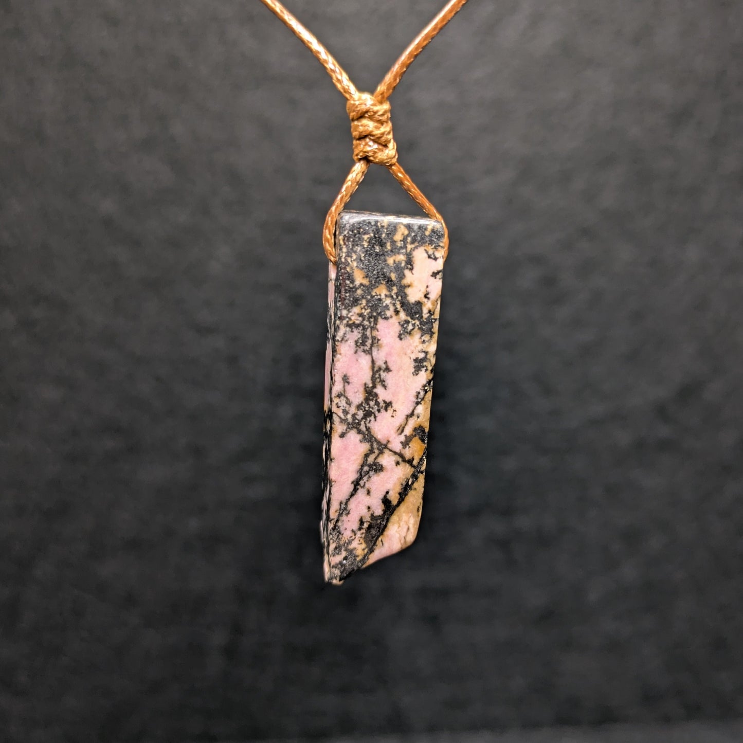 Rhodonite Adjustable Crystal Necklace