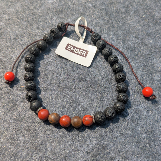 "Ember" - 6mm Beaded Bracelet (String)