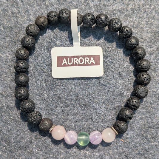 "Aurora" - 6mm Beaded Bracelet (Elastic)