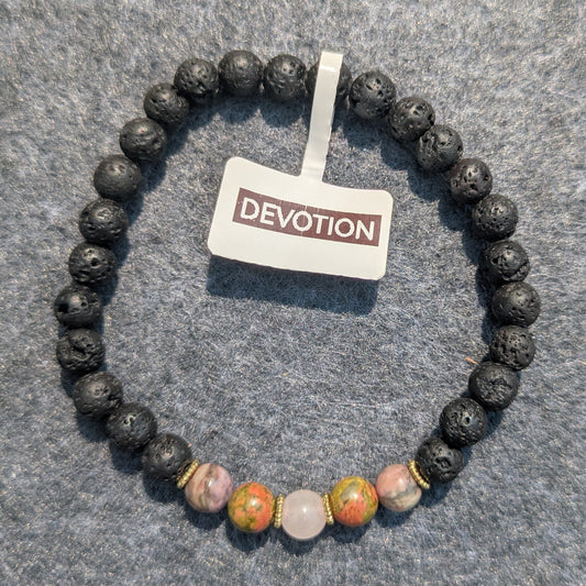 "Devotion" - 6mm Beaded Bracelet (Elastic)