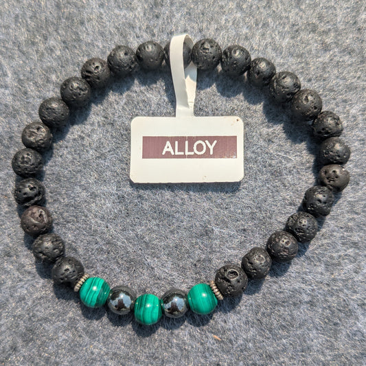 "Alloy" - 6mm Beaded Bracelet (Elastic)