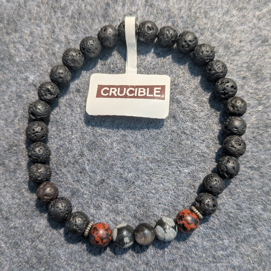 "Crucible" - 6mm Beaded Bracelet (Elastic)